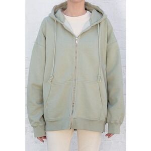 Sage Green‎ Brandy Melville Christy Zip Up Hoodie